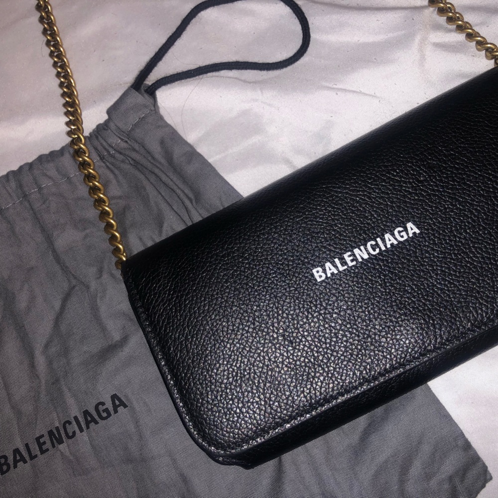 Balenciaga Wallet with Chain Strap